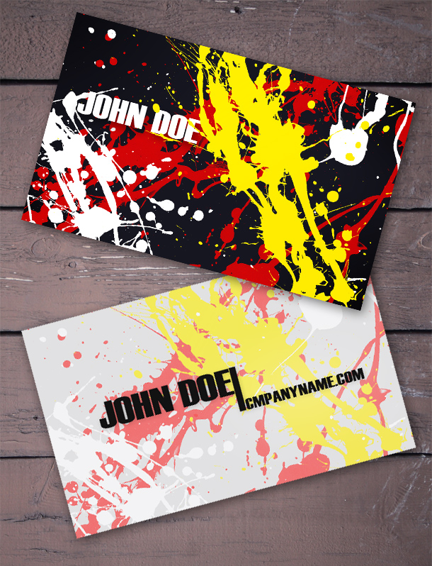 Auto Paint Business Card Template 01 Canstock